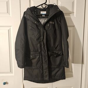 Columbia Women's Black Hooded Winter Jacket XS
